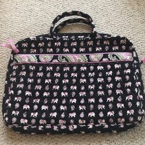 Vera Bradley Laptop Bag in Pink Elephant print